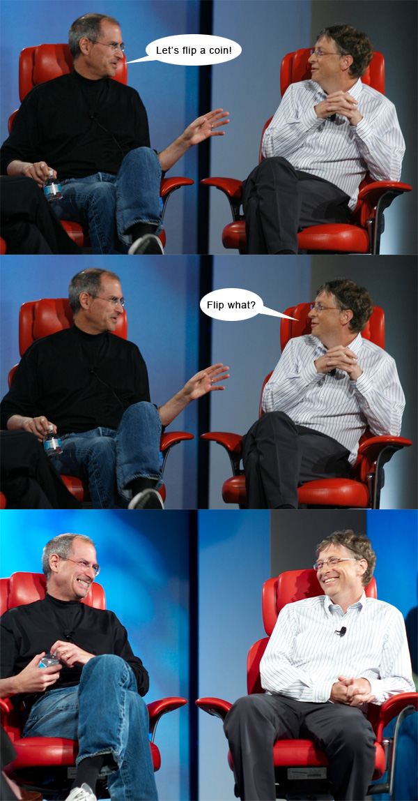 steve jobs and bill gates photo. Steve Jobs vs. Bill Gates