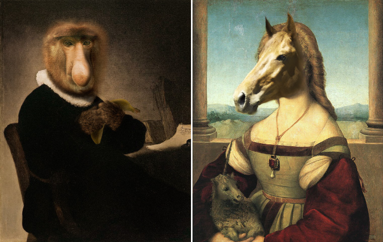 Classic Paintings With a Little Something Wild Classic Paintings With a Little Something Wild