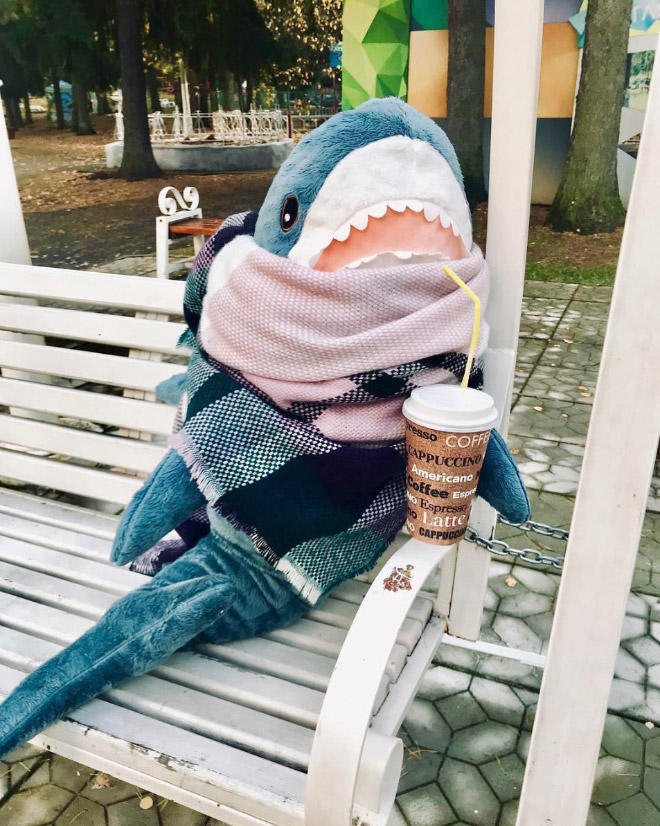 ikea giant stuffed shark