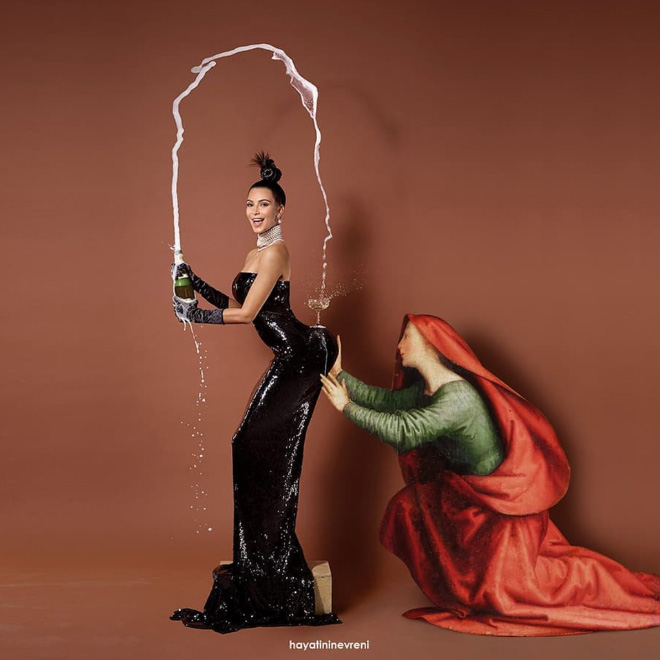 Kardashian meets classic art.