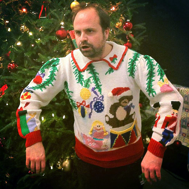 Extremely ugly Christmas sweater.