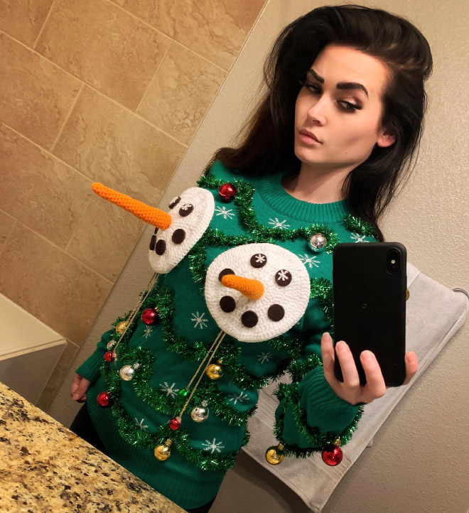 Brilliant ugly Christmas sweater.