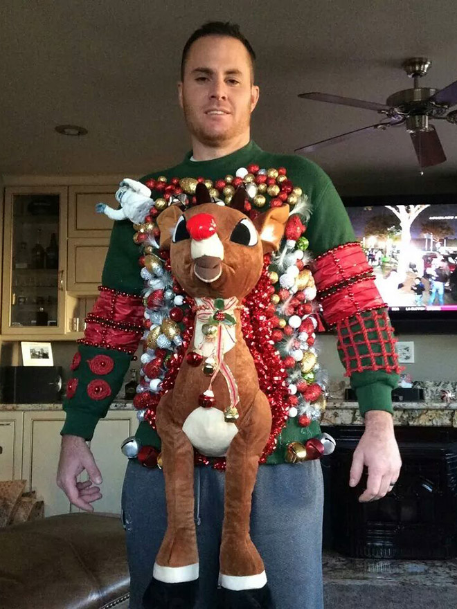 He took ugly Christmas sweaters to a whole new level.