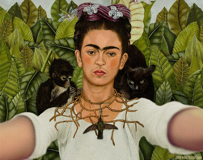 Frida Kahlo selfie.