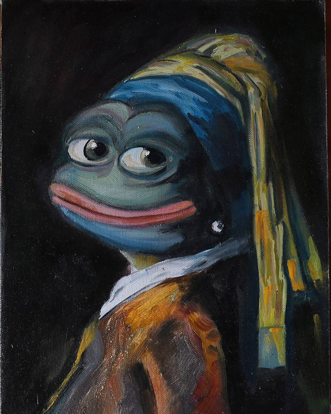 Pepe The Frog painting by Pepelangelo.