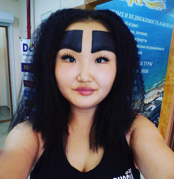 Funny eyebrows fail.