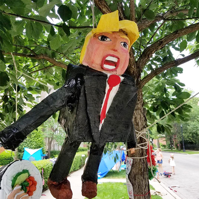 Donald Trump piñata. Funny or not? What do you think?