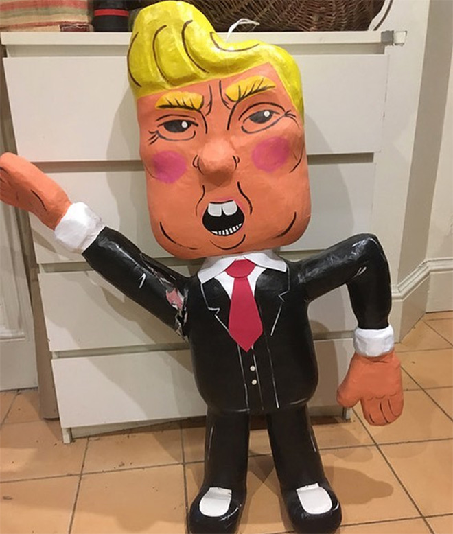 Donald Trump piñata. Funny or not? What do you think?