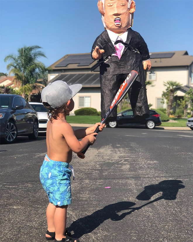 Donald Trump piñata. Funny or not? What do you think?