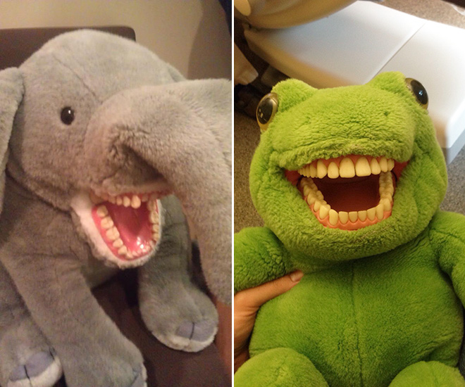 scary stuffed animal with teeth
