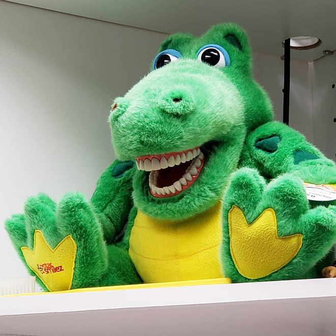 stuffed toy with teeth
