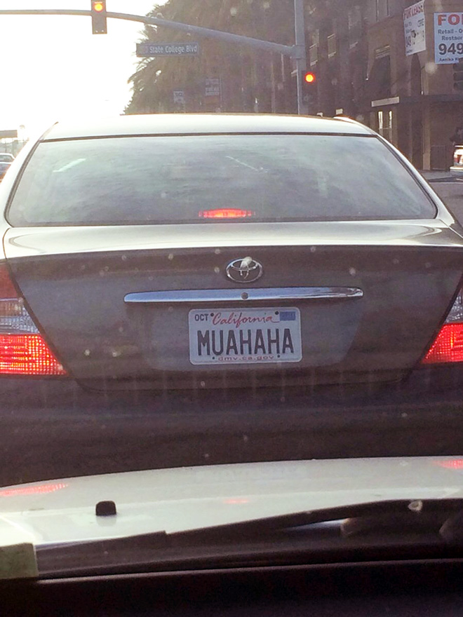 Funny licence plate.