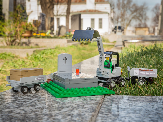 LEGO cemetery. Isn't it cute?