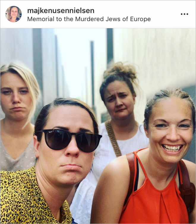 When selfie culture generation visits Berlin Holocaust Memorial...