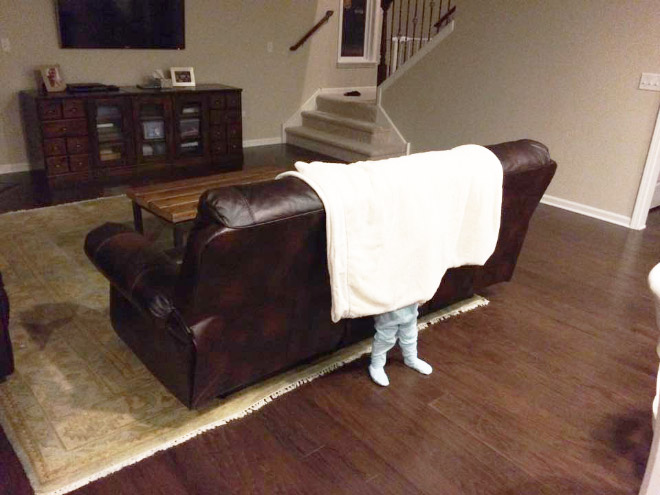 Kids are terrible at hide and seek...