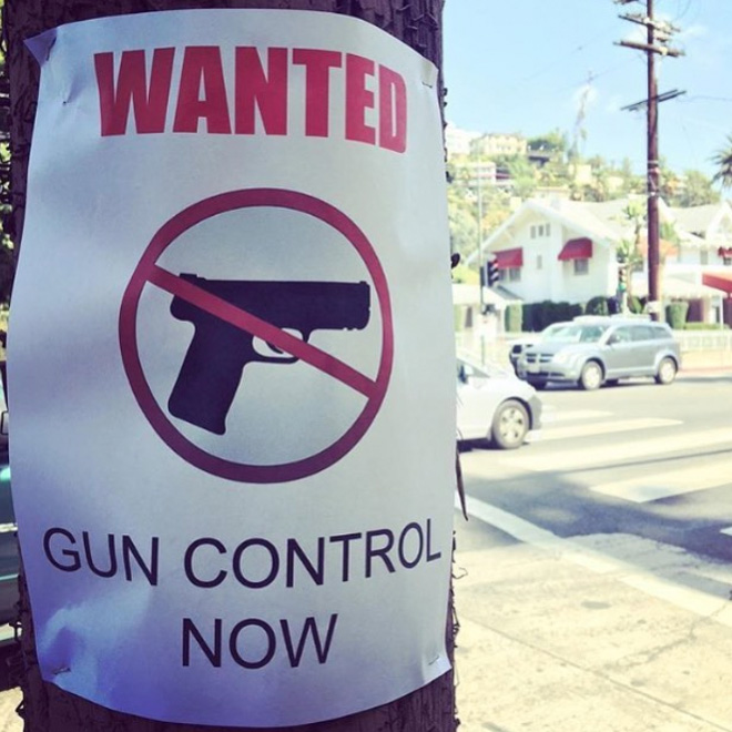 Clever poster by Jason C. Saenz posted in California.