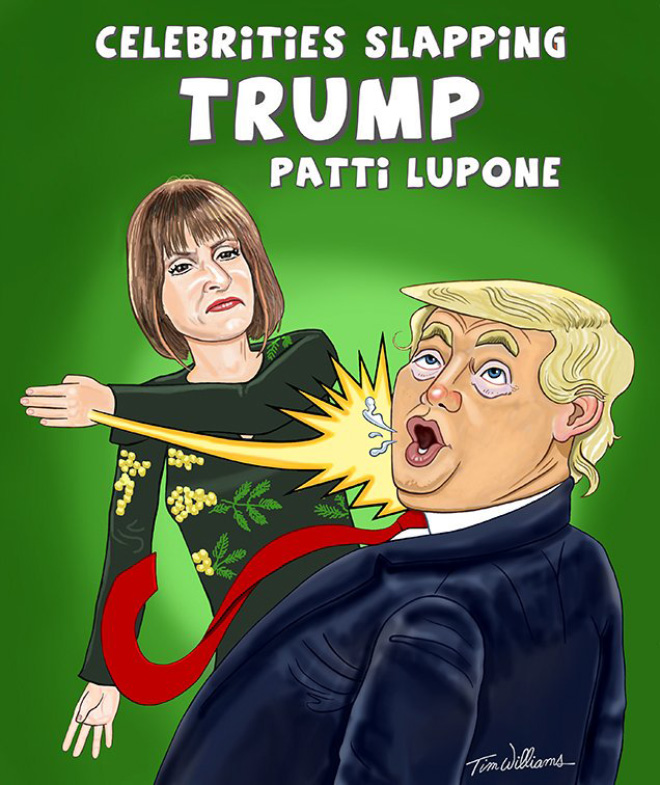 Celebrity slapping Trump.