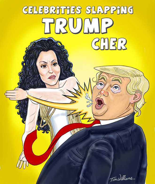 Celebrity slapping Trump.