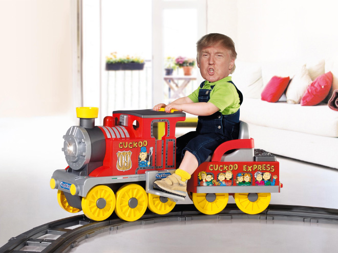 Trump photoshopped as a little kid.