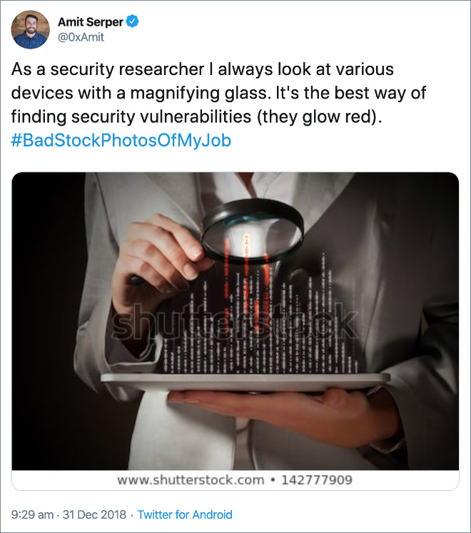 As a security researcher I always look at various devices with a magnifying glass. It's the best way of finding security vulnerabilities (they glow red).