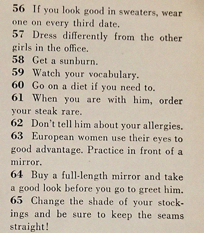 How to get a husband according to 1958 magazine.