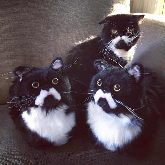 realistic cat slippers