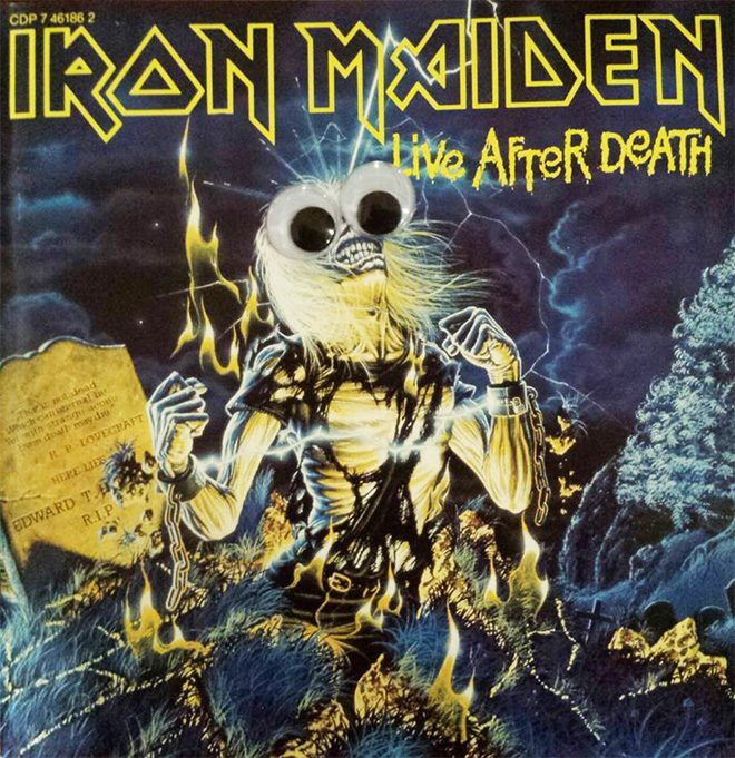 Metal albums are much less scary with googly eyes.