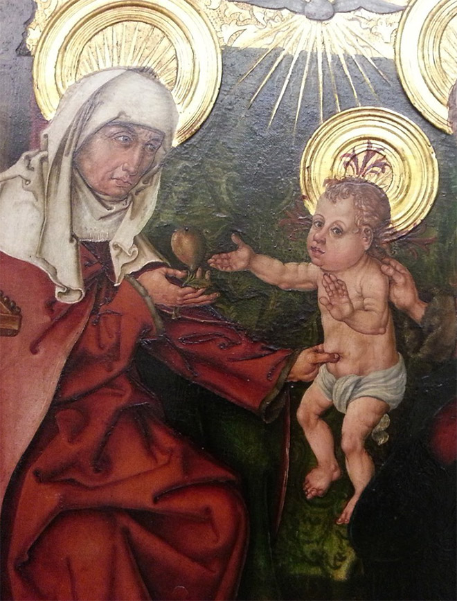 Ugly baby in Renaissance painting.
