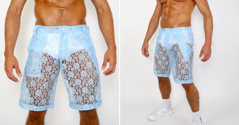 Lace shorts for clearance men