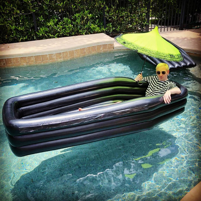 Coffin floatie sounds like so much fun, right?