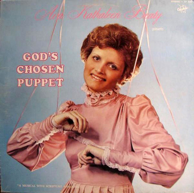 Creepy vintage Christian album cover.