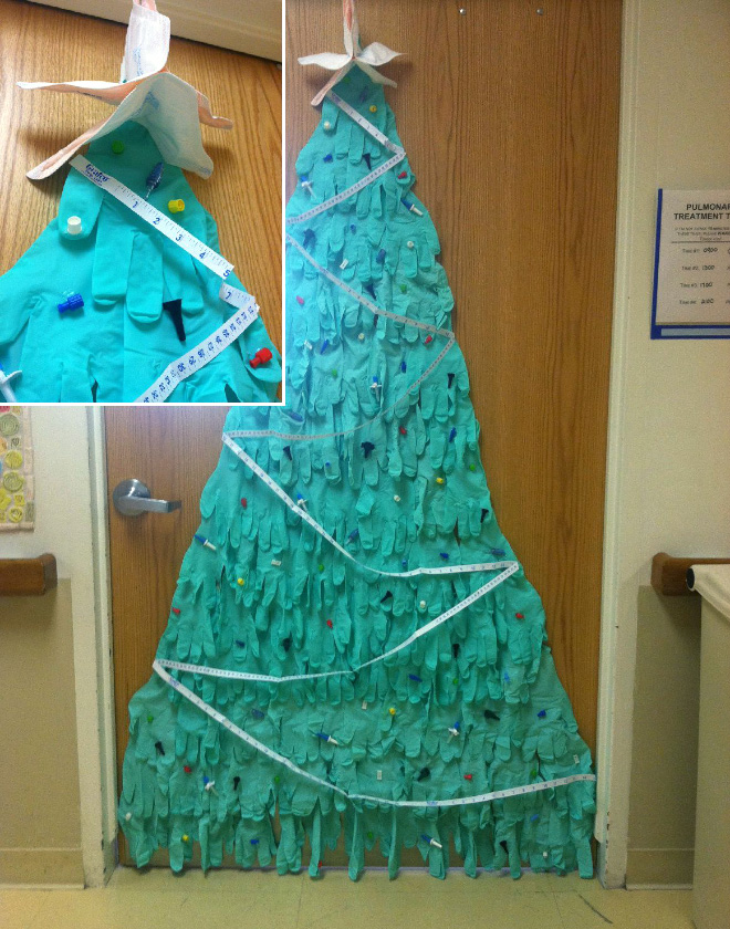 When hospital decorates for Christmas...