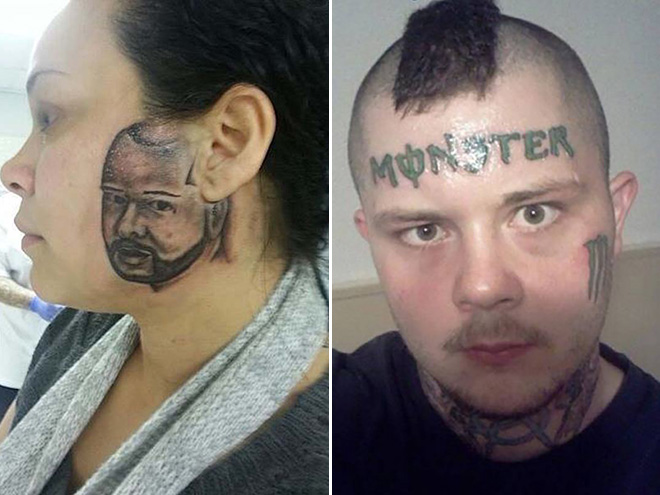 Bad face tattoos are tragic and hilarious.