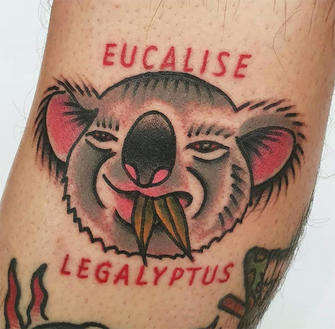 Funny tattoo.
