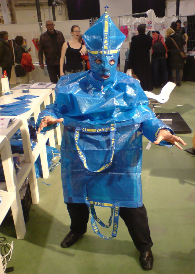 IKEA blue bag fashion.