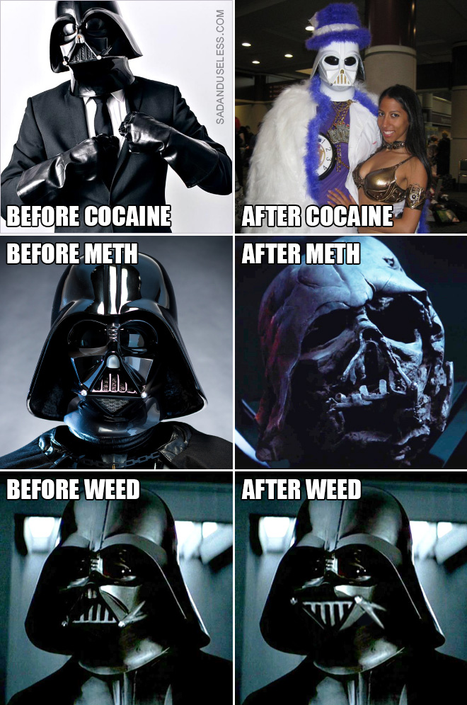 Darth Vader: before and after.