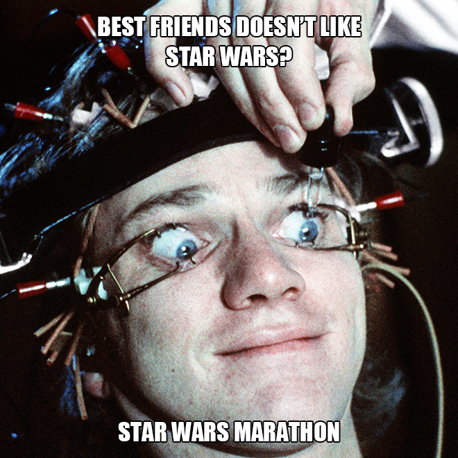 Star Wars marathon.
