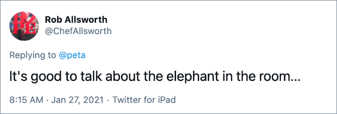 It's good to talk about the elephant in the room...