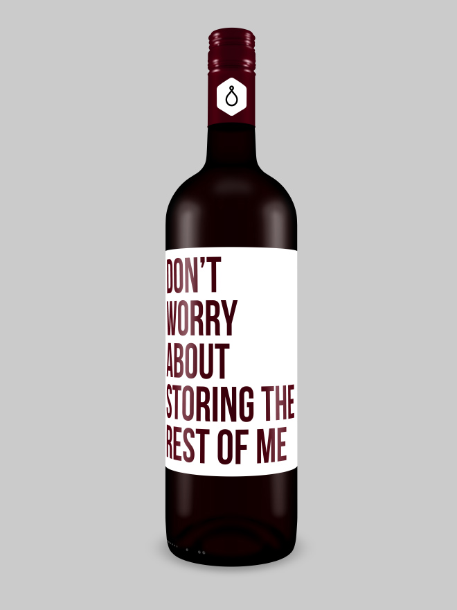 Honest wine label.