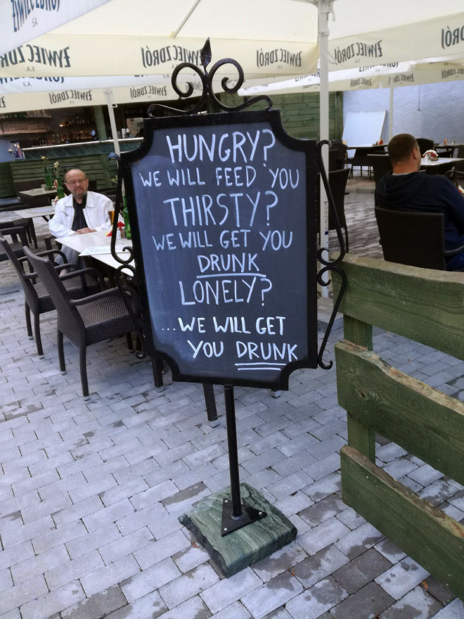 Brilliant bar sign.
