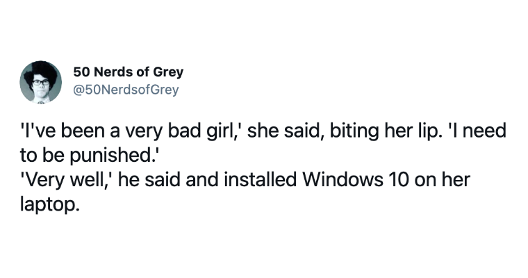 Nerdy “50 Shades of Grey” Is a Hilarious Parody Twitter Account Nerdy “50 Shades of Grey” Is a Hilarious Parody Twitter Account