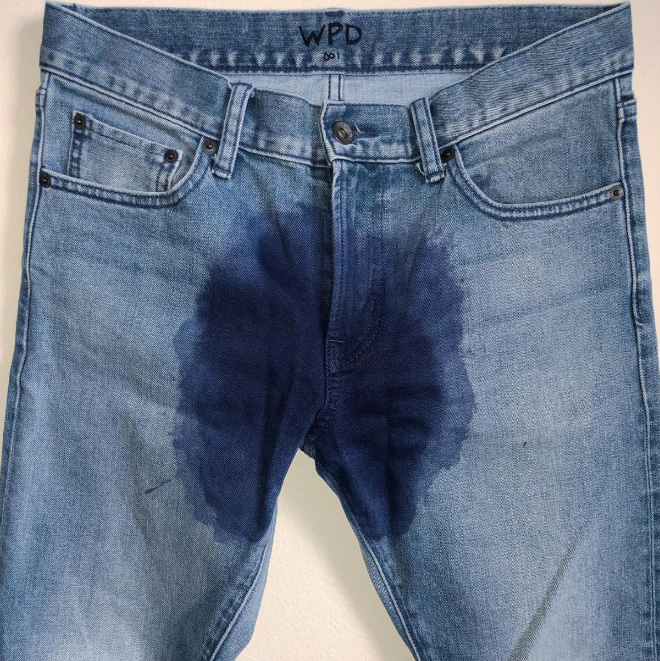 These jeans look like you justified pissed yourself, and will cost you $75.
