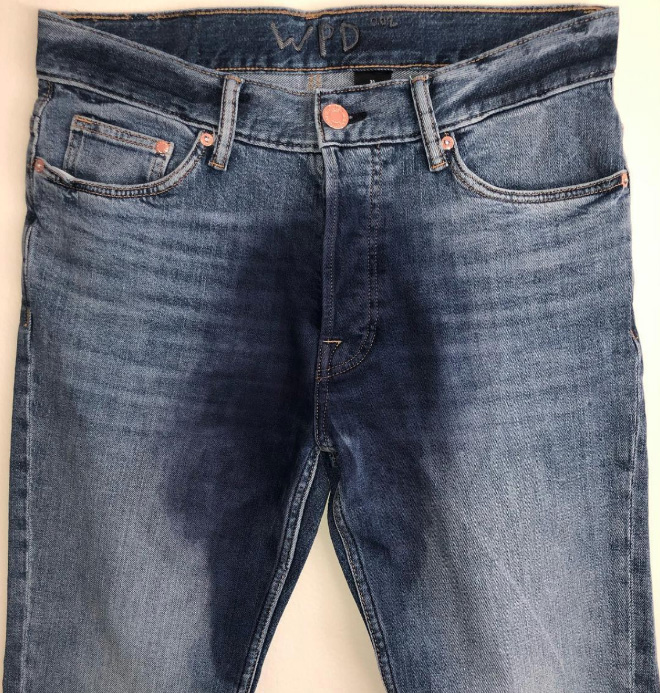 These jeans look like you justified pissed yourself, and will cost you $75.