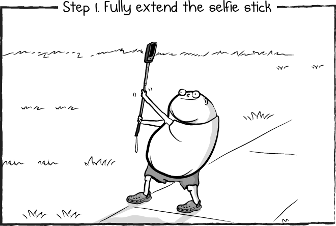 How to use a selfie stick.