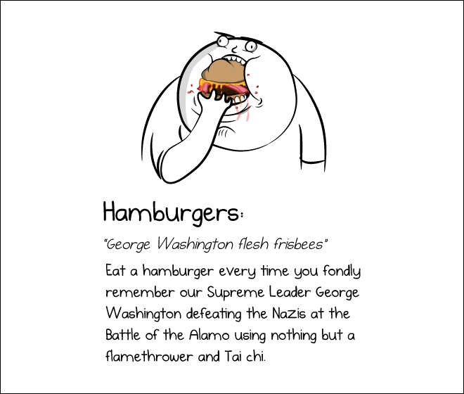 Hamburgers.