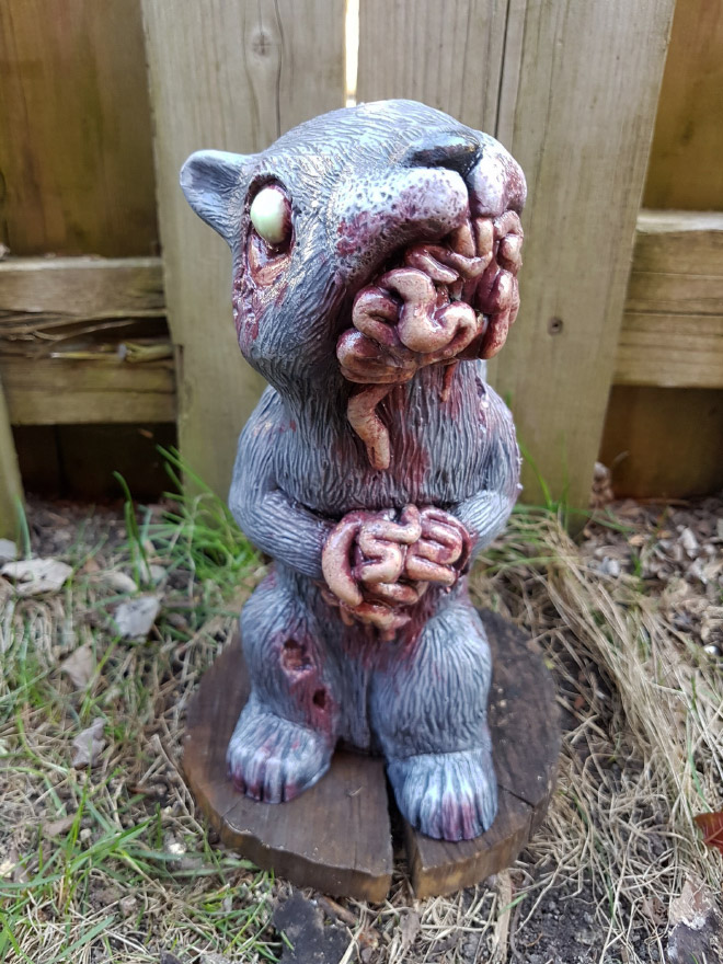 Zombie garden squirrel.