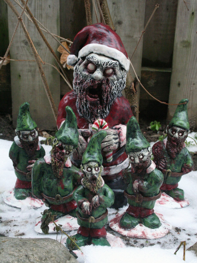 Zombie garden gnomes.