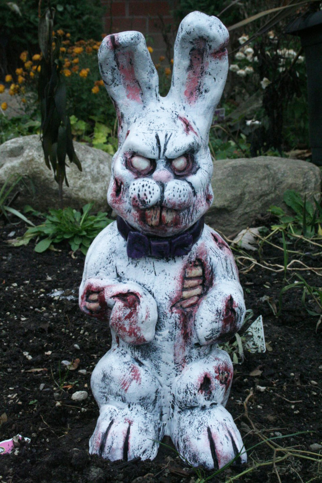 Zombie garden bunny.