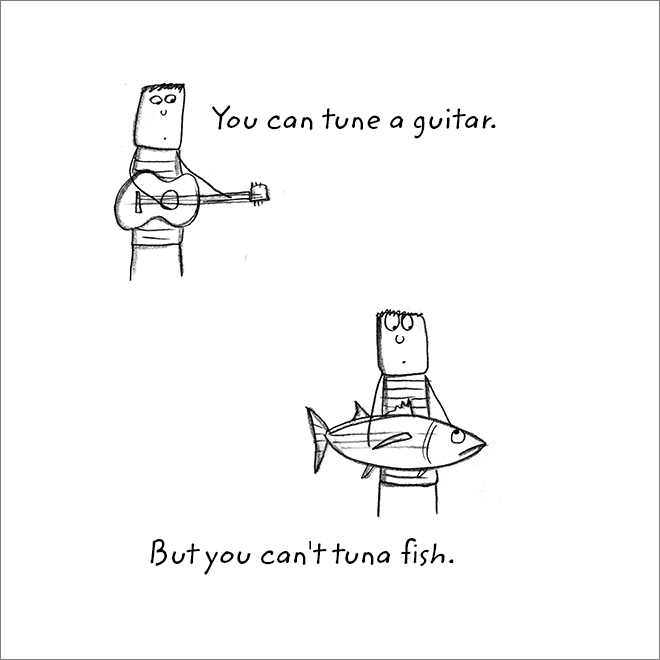 Guitar pun.