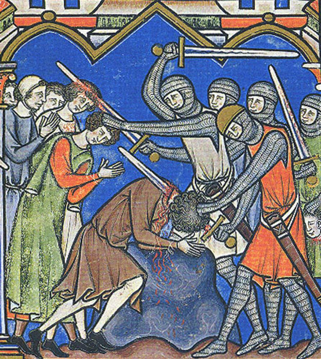 People in medieval art really didn't mind getting killed.
